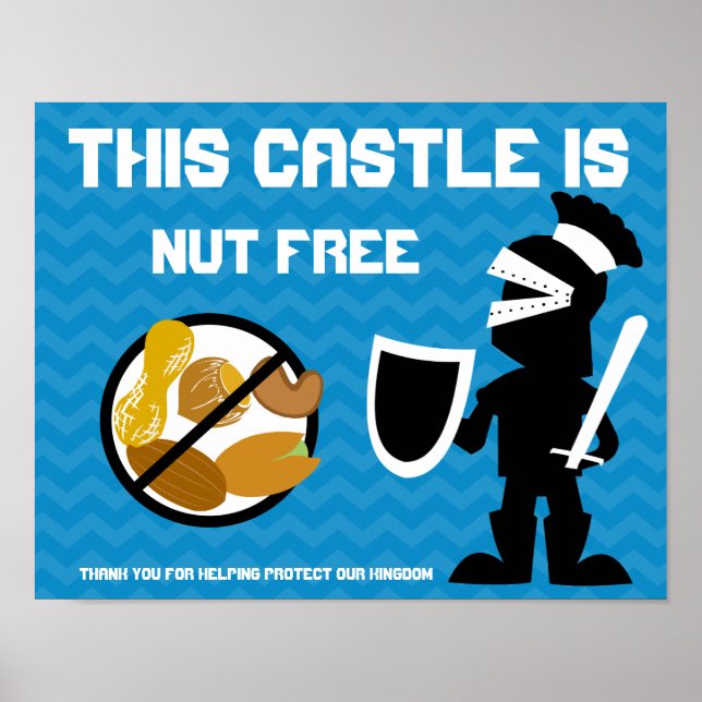 Póster Este Castelo é Nut Free Guardado por Knight (Frente)