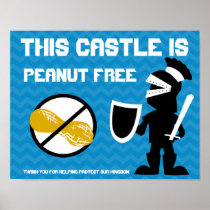 Póster Este castelo está livre do amendoim guardado pelo