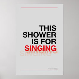 Poster ESTE CHUVEIRO É PARA CANTAR – Arte de Parede de Ba