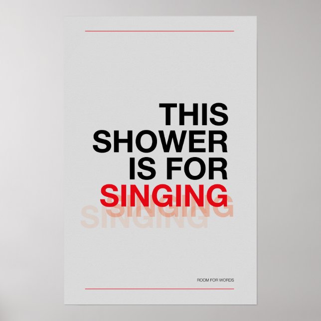 Poster ESTE CHUVEIRO É PARA CANTAR – Arte de Parede de Ba (Frente)