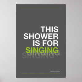 Poster ESTE CHUVEIRO É PARA CANTAR – Arte de Parede de Ba