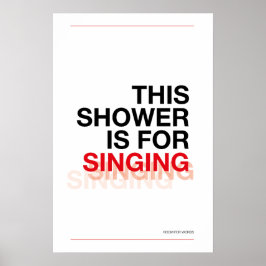 Poster ESTE CHUVEIRO É PARA CANTAR – Arte de Parede de Ba
