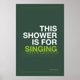 Poster ESTE CHUVEIRO É PARA CANTAR – Arte de Parede de Ba