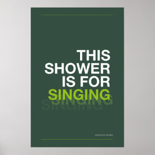 Poster ESTE CHUVEIRO É PARA CANTAR – Arte de Parede de Ba