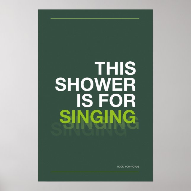 Poster ESTE CHUVEIRO É PARA CANTAR – Arte de Parede de Ba (Frente)