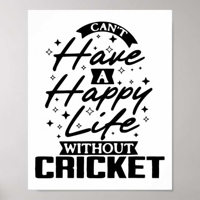 Poster Este Design Único É Uma Escolha Ideal Para Críquet (Frente)