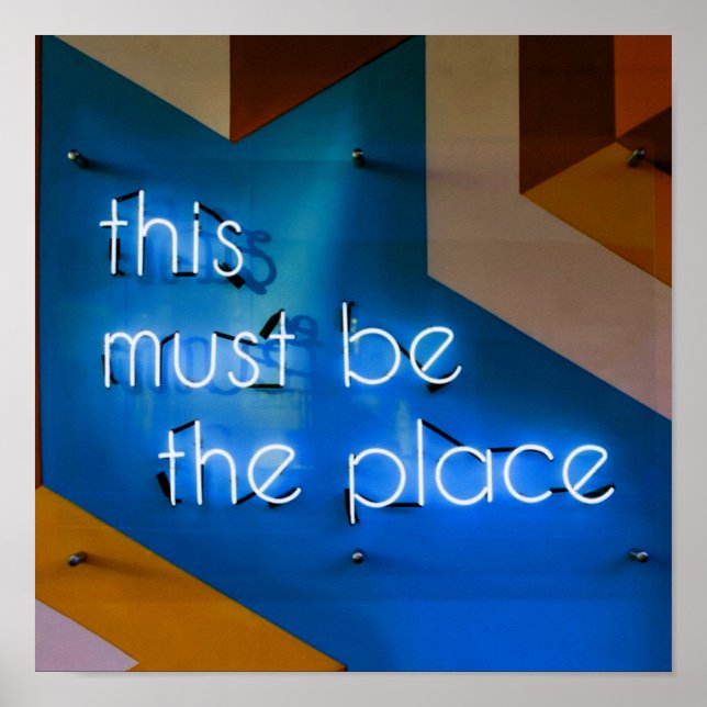 Poster Este deve ser o lugar NEON Sign Funny (Frente)