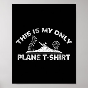 Poster Este É Meu Avião Planejador De Madeira Engraçado C