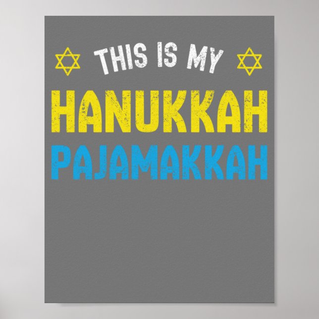 Poster Este É Meu Hanukkah Pajamakkah, Feliz Hanukk Engra (Frente)