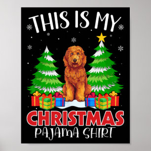 Poster Este É Meu Natal Pajama Goldendoododle Dog Xmas