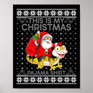 Poster Este É Meu Papai noel De Pijamas De Natal Andando