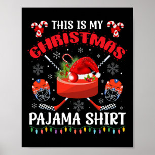 Poster Este É Meu Pijama De Hóquei No Gelo De Natal Para 