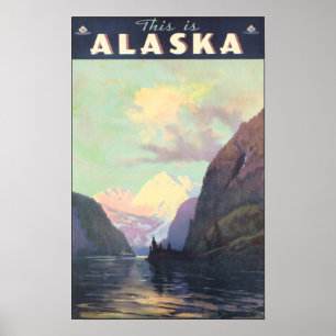 Poster Este é o Alaska Viagens vintage