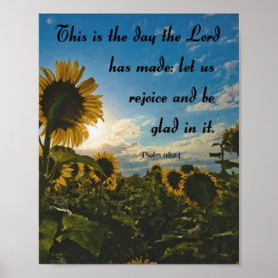 Poster Este é o dia, Bíblia Verse