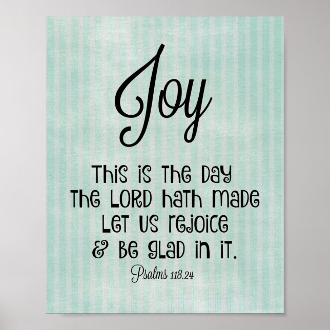 Poster Este é o dia em que o Senhor fez a Bíblia Verse (Frente)