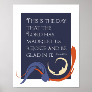 Poster Este é o dia onde o senhor fez - 118:24 do salmo