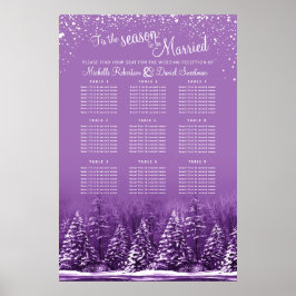 Poster Este é o gráfico de assentos roxo do casamento no