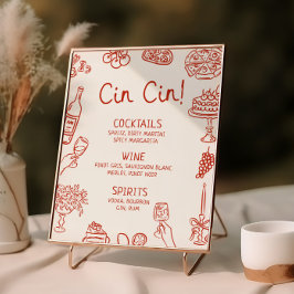 Poster Este é o menu Bar mais vermelho ilustrado