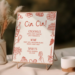 Poster Este é o menu Bar mais vermelho ilustrado