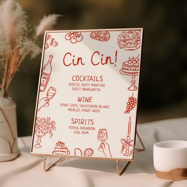 Poster Este é o menu Bar mais vermelho ilustrado (Criador carregado)