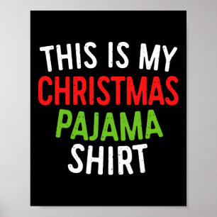 Poster Este É O Meu Adulto Do Pajama De Natal Homens Do X