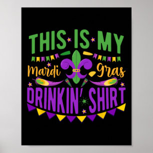 Poster Este É O Meu Bebendo Do Mardi Gras Party