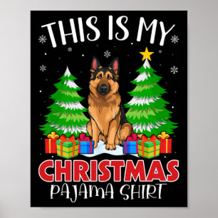 Poster Este É O Meu Cachorro German shepherd De Natal Do