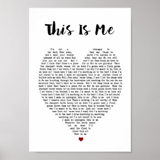 Poster Este É O Meu Coração Canção Lyric Wall Art Impress