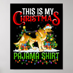 Poster Este É O Meu German shepherd De Camisas De Pajama
