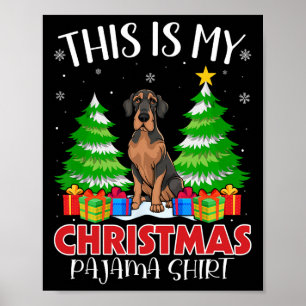 Poster Este É O Meu Grande Cachorro Do Pjama De Natal