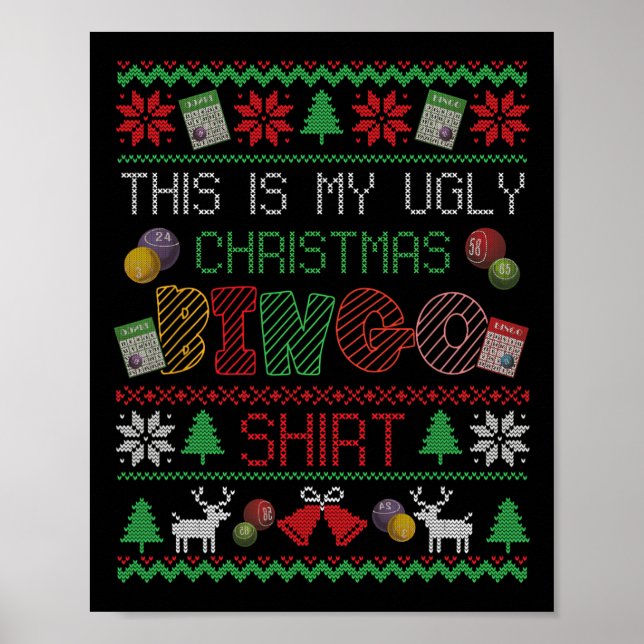 Poster Este É O Meu Jogo De Jogo De Jogo De Natal Feio (Frente)