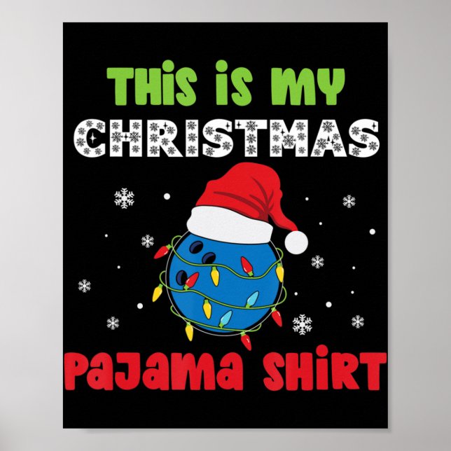 Poster Este É O Meu Natal De Boliche Do Pajama (Frente)