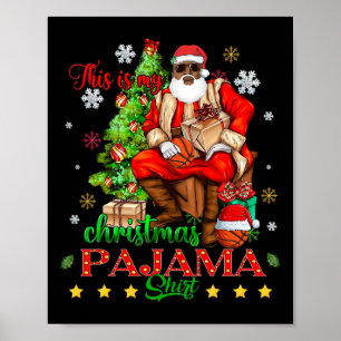 Poster Este É O Meu Natal Pajama Afro-Americano