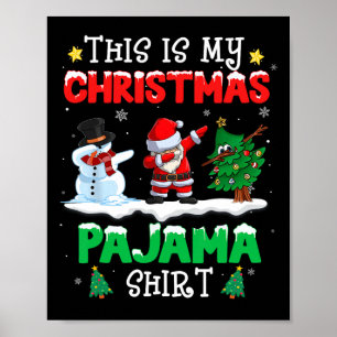 Poster Este É O Meu Natal Pajama Engraçado Homens Do Xmas