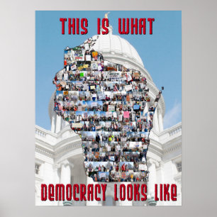 Póster Este é o que a democracia olha como