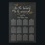 Poster este é o sinal do gráfico de assentos do casamento<br><div class="desc">Um gráfico sazonal de "Esta é a estação" de inverno ou natal, com fundo de efeito de quadro de quadro de reflexão e sotaques de baga e de preto. Fácil de editar ou excluir os campos de texto disponíveis para atender às suas necessidades. Você pode alterar a fonte e o...</div>
