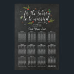 Poster este é o sinal do gráfico de assentos do casamento<br><div class="desc">Um gráfico sazonal de "Esta é a estação" de inverno ou natal, com fundo de efeito de quadro de quadro de reflexão e sotaques de baga e de preto. Fácil de editar ou excluir os campos de texto disponíveis para atender às suas necessidades. Você pode alterar a fonte e o...</div>
