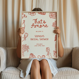 Poster Este é um Chá de panela mais vermelho ilustrado