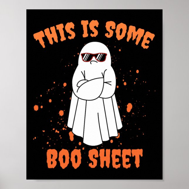 Poster Este É Um Dia de as Bruxas engraçado Ghost De Folh (Frente)