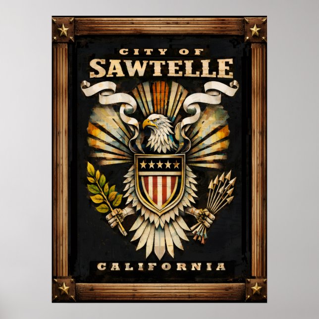 Poster Este Emblema da Cidade de Sawtelle (Frente)