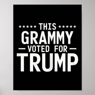 Poster Este Grammy Votou Para Trump 2024 Vovó Orgulhosa