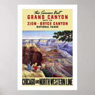 Poster Este Grand Canyon da visita do verão