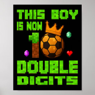 Poster Este Menino Agora 10 Algarismos Duplos Futebol 10 