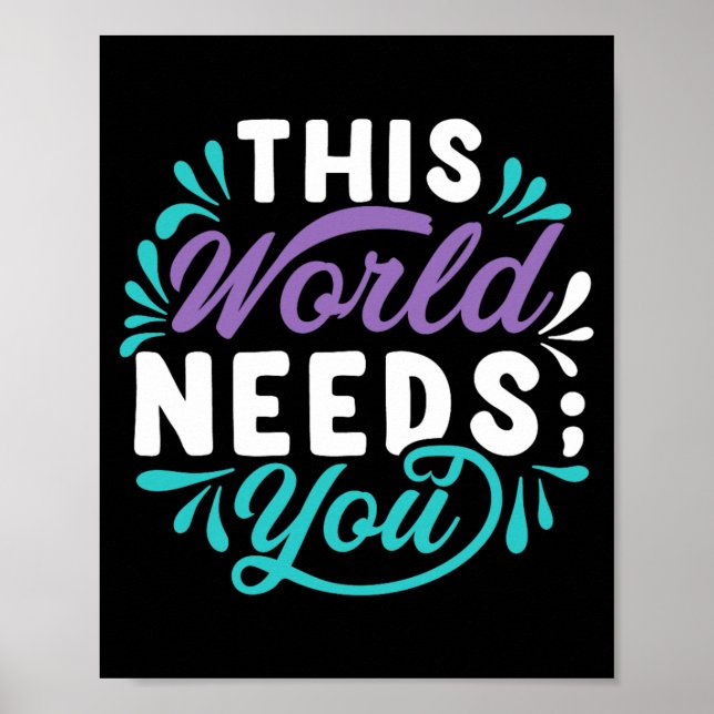 Poster Este Mundo Precisa de Você Design Premium Tri-Blen (Frente)