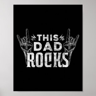 Poster Este Pai é demais Rock N Roll Heavy Metal Dia dos 