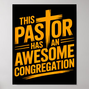 Poster Este Pastor Tem Uma Congregação Cristã Incrível