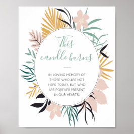 Poster Este Sinal de Casamento Memorial Tropical Queima C