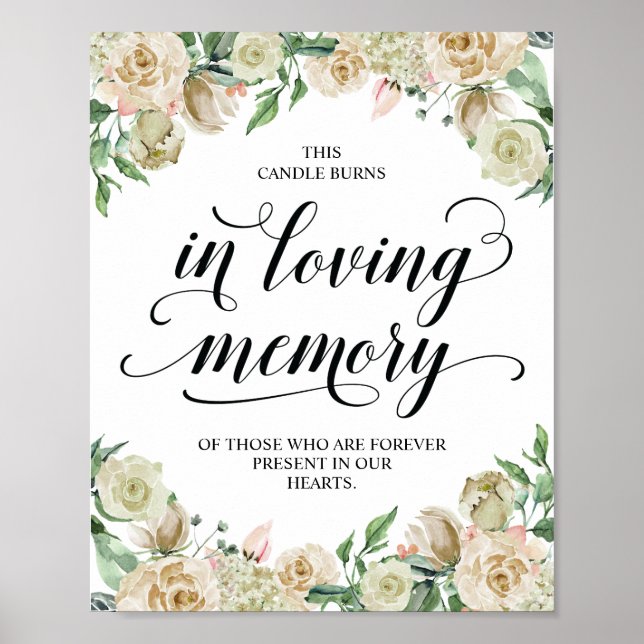 Poster Este sinal de memorial queima em memória amorosa (Frente)