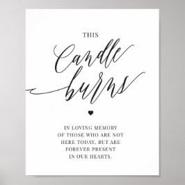 Poster Este sinal de velas queima em memória de casamento