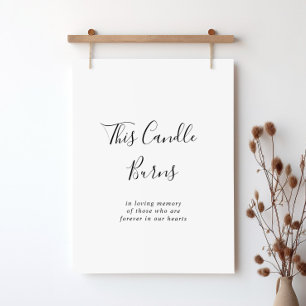 Poster Este Sinal de Velas Queimadas Minimalista Simples